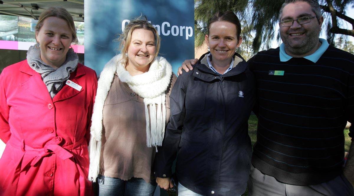 SERVICES on offer at the NAIDOC Week event in Wattle Hill included speaking with (from left) Natalie Baker and Kelly O'Dwyer both from Housing NSW, Nicole Male from Graincorp and Pat Undy from the Department of Human Services.