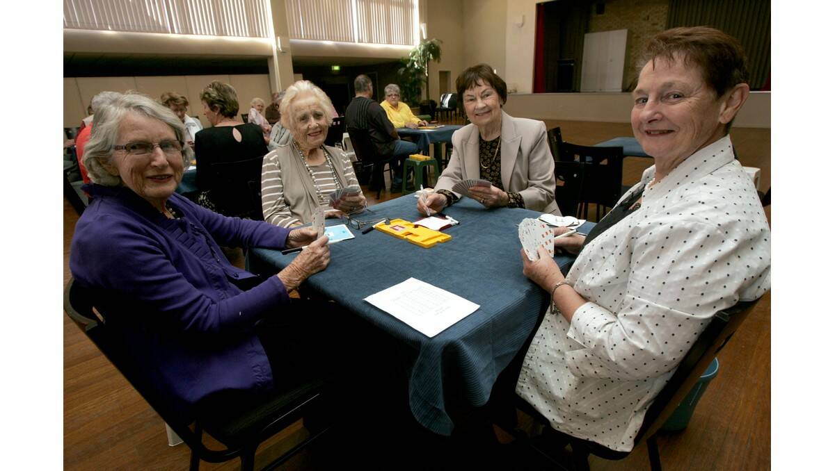 BRIDGE for Brains was well attended on May 3, with Leeton Soldiers Bridge Club members (clockwise from left) Mary Hulme, Marjory McCormack, Mary Wallace and Jean Graham enjoying the day.
