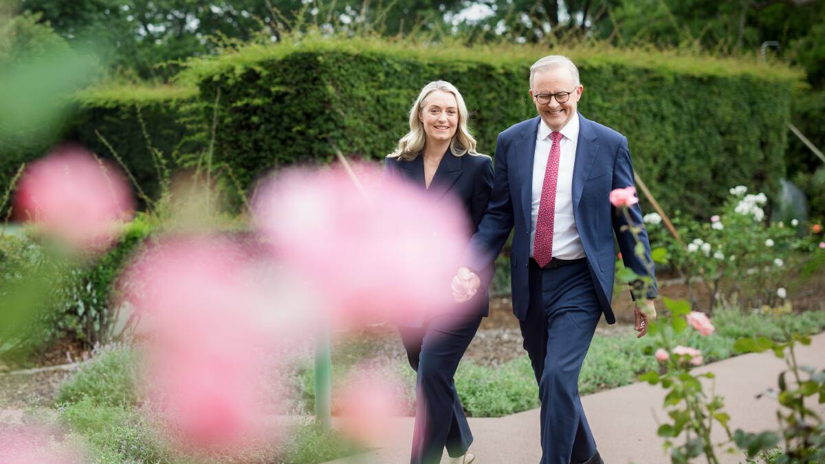 Prime Minister Anthony Albanese and his fiancee Jodie Haydon. Picture by Sitthixay Ditthavong