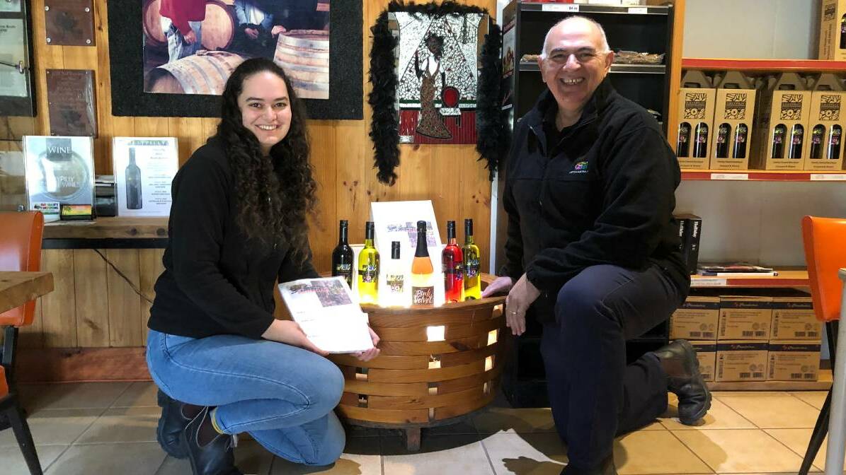 WINE MAKERS: Gianna (left) and Robert Fiumara rely on tourists coming through the doors, and are hoping to see more once the support package hits. PHOTO: Talia Pattison
