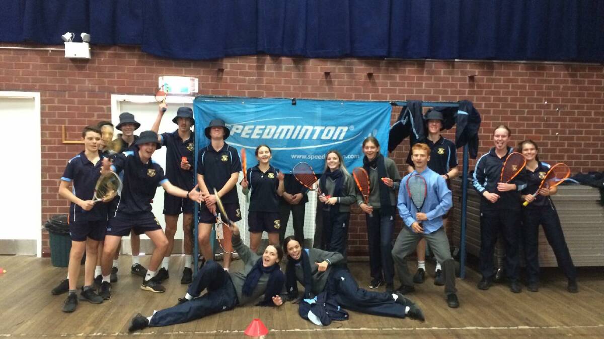 HAVING A GO: Students at Saint Frances de Sales Regional High School took part in a Speedminton session held by Geoff Bannister recently PHOTO: Geoff Bannister 