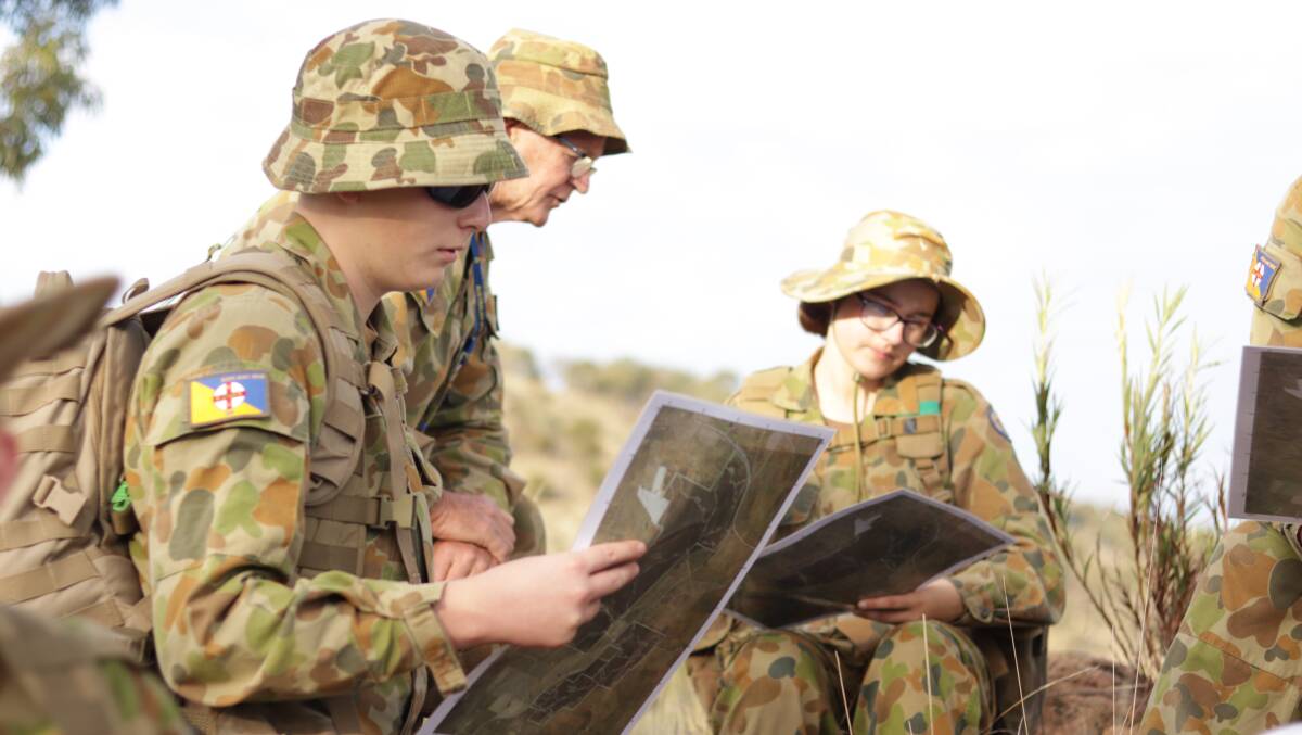 IN ACTION: Cadets out on an orienteering exercise. PHOTO: Tracey Bullivant 