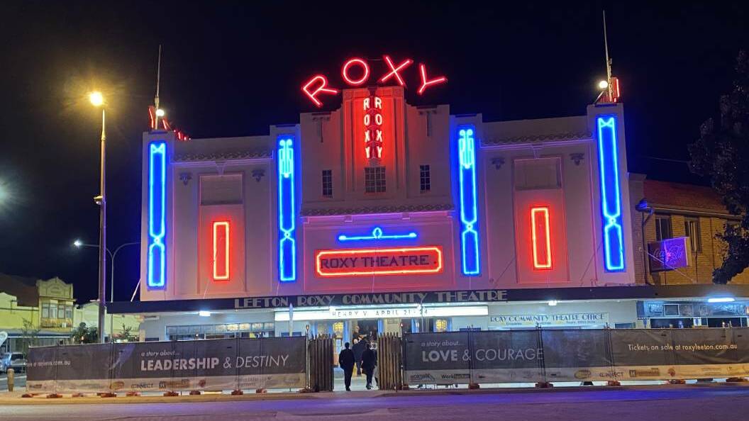 A SHINING LIGHT: The Roxy Theatre lit up at night before closing for redevelopement. PHOTO: Jackie Kruger