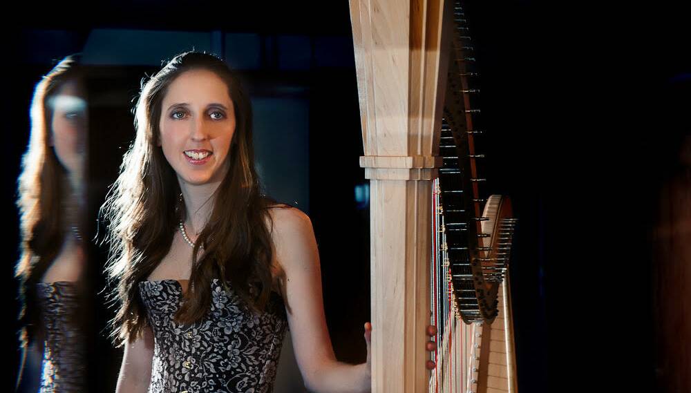 HARP DECO: Hilary Manning will perform her new program on a specially designed art deco harp as part of Leeton's Art Deco Festival. PHOTO: Lorenzo Guerrieri