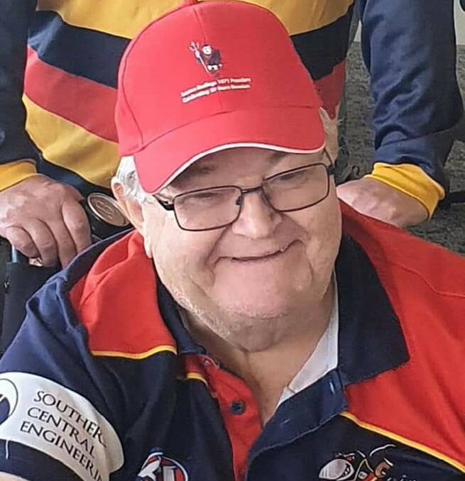 Tom played numerous roles at the Leeton Whitton Crows including president, vice president, boundary umpire, and goal umpire. Photo is contributed.
