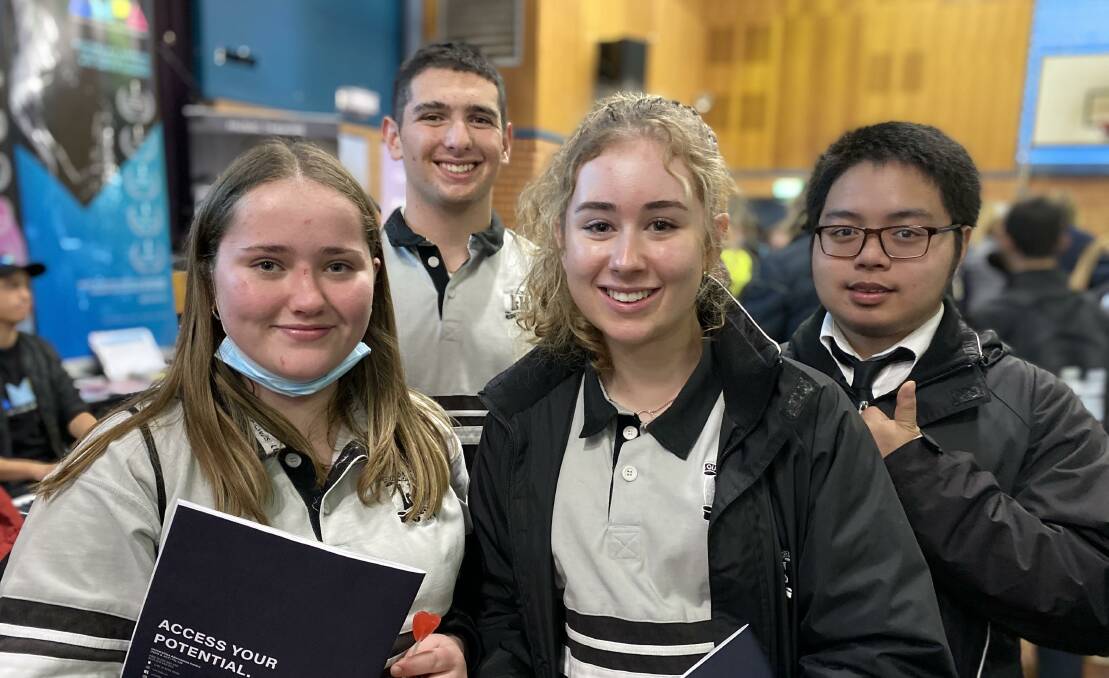 THE FUTURE: Leeton High School students Sophie Mannall, Remy Pages, Madison Doyle and Yuan Mauguilmotan. PHOTO: Vincent Dwyer