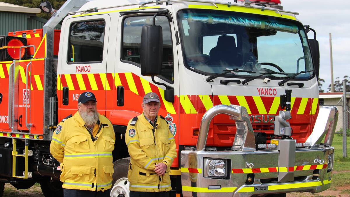 FIRE UP: Yanco RFS captain Ian Thompson and senior deputy Ross Beecham say they are more confident than ever with the brand new, high-tech truck. PHOTO: Vincent Dwyer