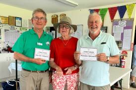 Division two winners Leigh Dyson and Russell Reid at the golf croquet doubles. Picture supplied