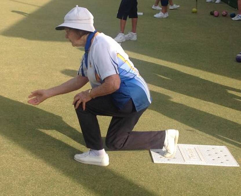 GOOD FORM: Wilma Alexander showed her strong bowling style on the L&D rinks last week. Picture: Contributed