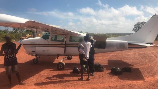 The chartered plane in which the drugs were hidden. Picture: NT Police.