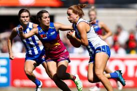 Launceston's Mia King in action for North Melbourne in the AFLW grand final. Picture by Getty Images
