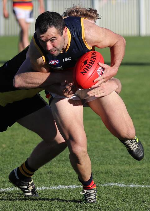 Bryce O'Garey in action against Wagga Tigers at Robertson Oval in June. 