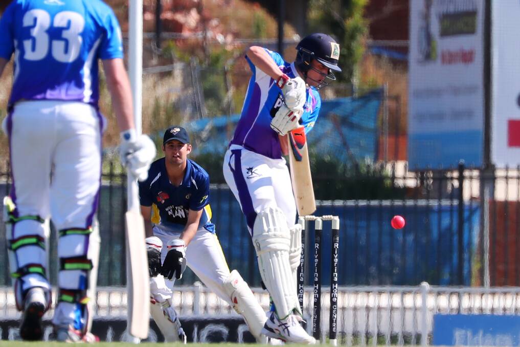 REP CRICKET: Max Harper in action for Wagga Sloggers in the T20 Regional Bash at Robertson Oval earlier this month. Picture: Emma Hillier