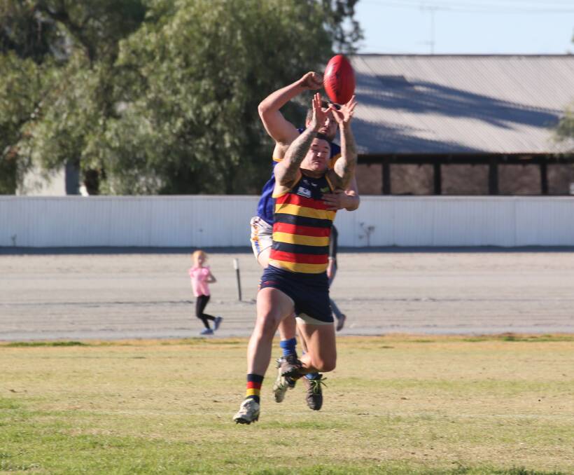 BIG GAME: Jade Hodge kicked seven goals for Leeton-Whitton in Saturday's win over Narrandera at Leeton Showground. Picture: Anthony Stipo