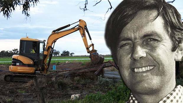 UNSOLVED MYSTERY: In 2013 a property near Hay was dug up by police in the search for new leads in the Mackay murder mystery.