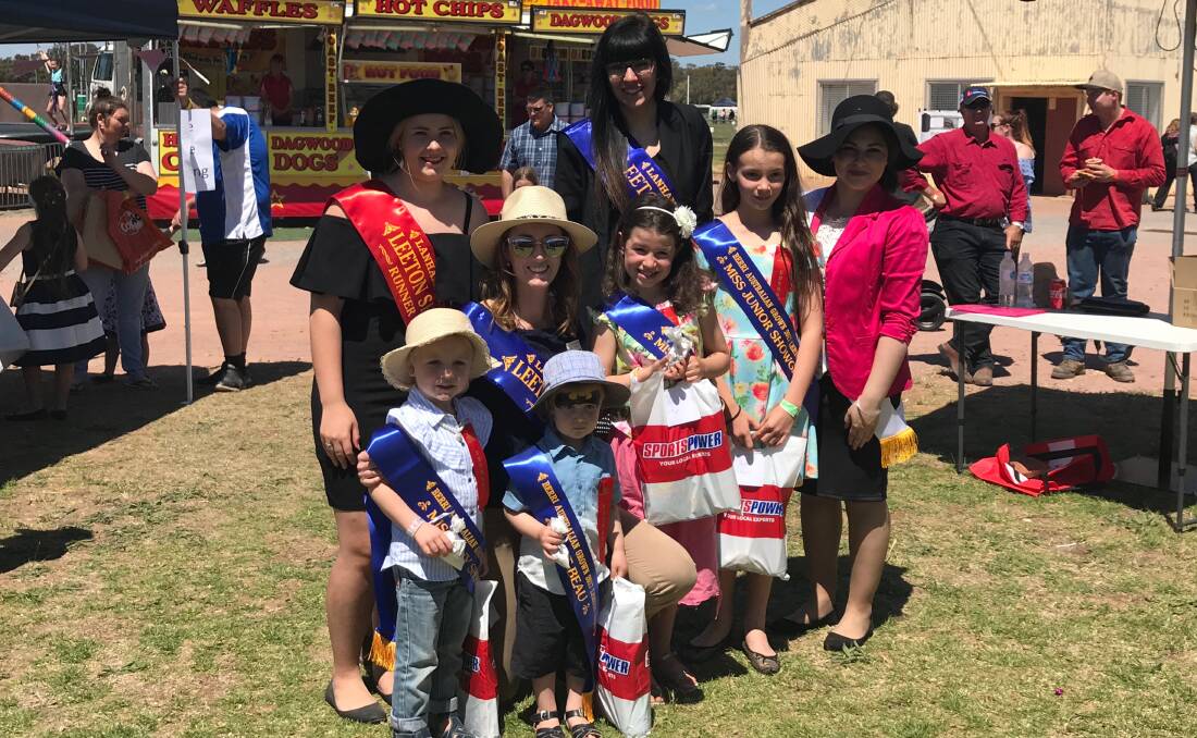 THE winners (and some runners-up) of all the Showgirl categories after being presented with their sashes and prizes at the 2017 Leeton Show.