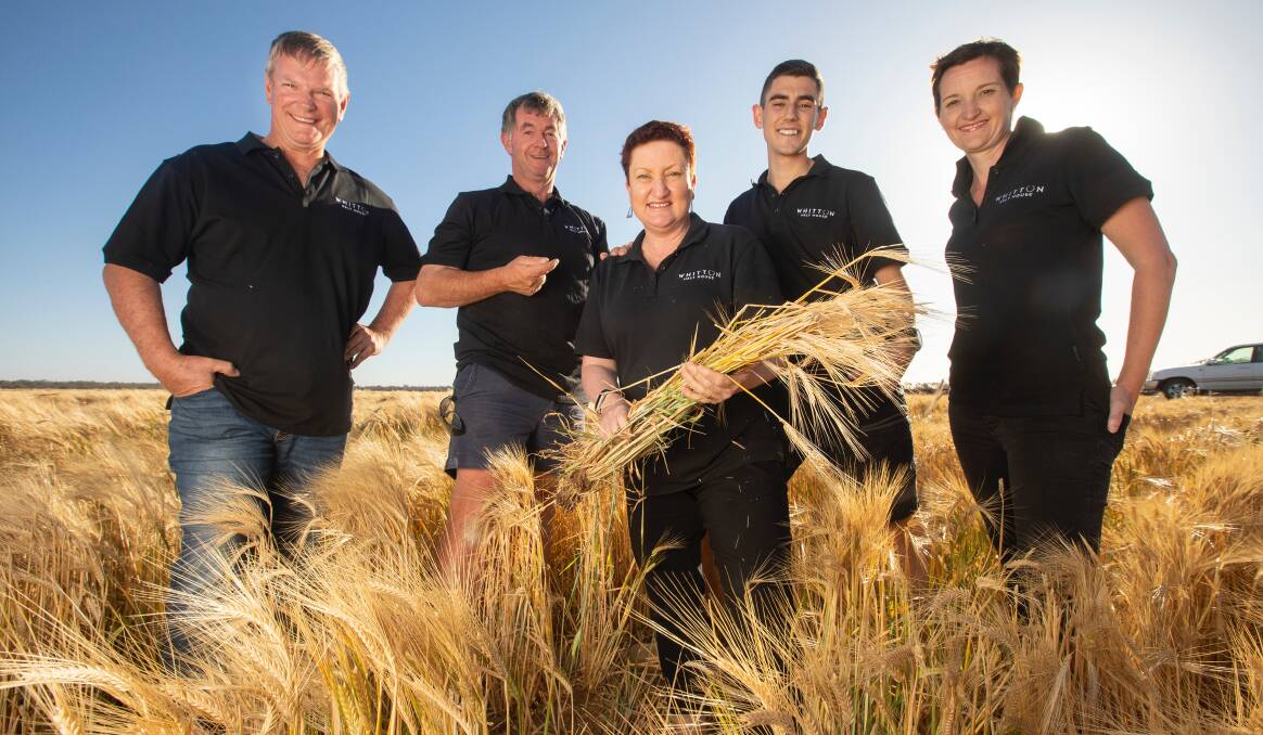 TEAMWORK: (from left) Southern Cotton and Voyager Craft Malt directors Scott Hogan and Roger Commins, and CEO Kate O'Callaghan; and Whitton Malt House business manager Matt Pete and marketing manager Lynsey Reilly.
