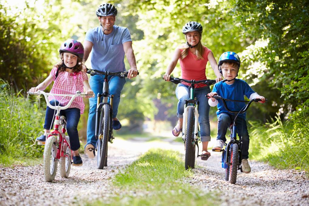 TOGETHER: Cycling is a fun activity that can be enjoyed on your own, with friends, or as a family group, particularly for younger children.