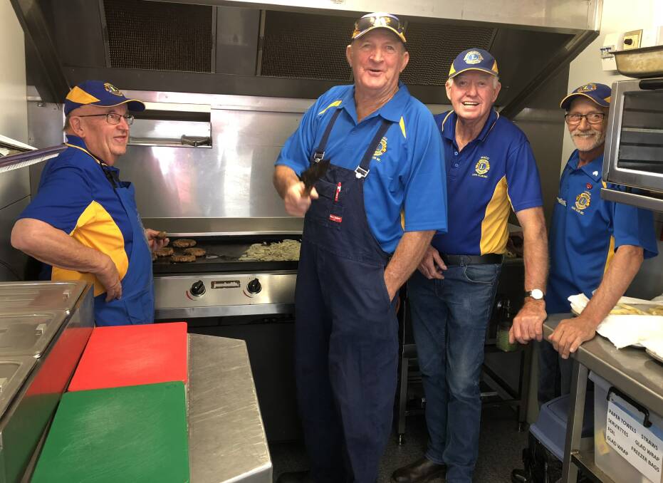 COOK-UP: Yanco Lions members including (from left) Peter Middleton, Glenn Malone, Buster Ryan and Ken Matthews, will be preparing the iconic breakfast.