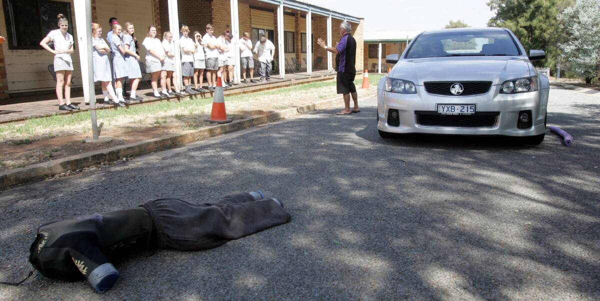 THE speed and stopping session, which includes students riding in a car with a trained driver attempting to stop from different speeds and using a dummy to simulate a pedestrian, can be visually confronting.