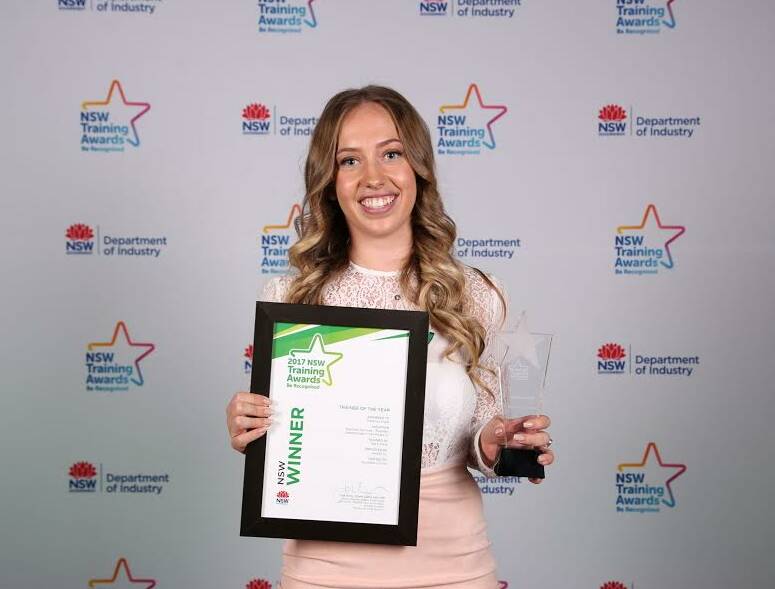 HOME GROWN: Maddson Coelli beat out the other candidates to win Trainee of the Year 