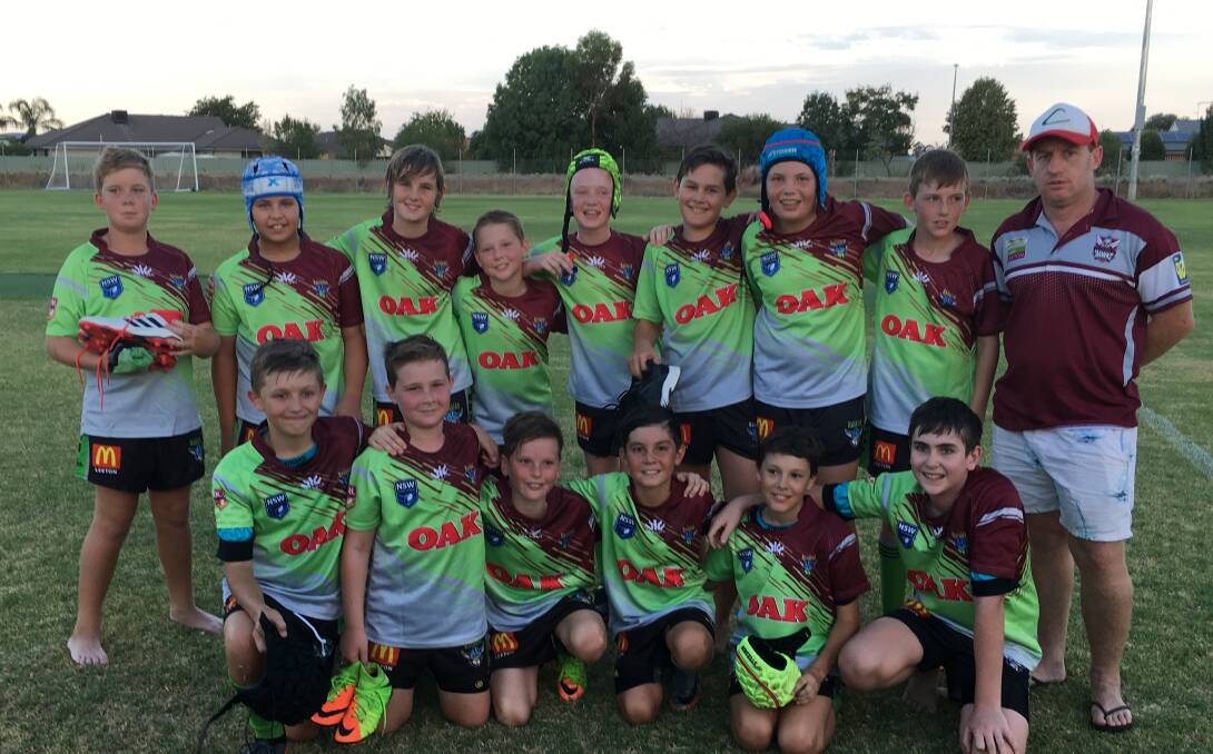 READY TO GO: The Leeton under 12's side were ready to represent their town on Friday afternoon. PHOTO: Supplied