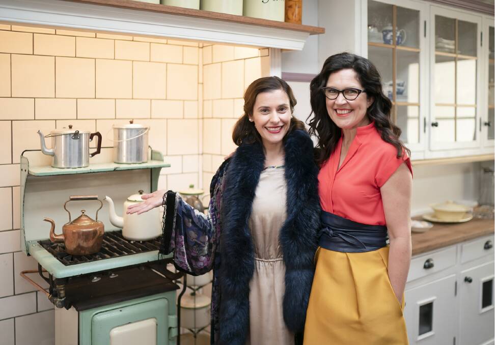 RESPECT: Carol Ferrone with Annabel Crabb in the Federation-style kitchen.
