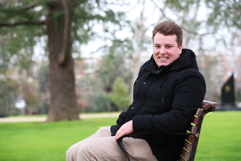 Since finishing his HSC, Cain Davey has made his way through the first year of a degree, and started a business - all in the middle of a global pandemic. Picture: Emma Hillier