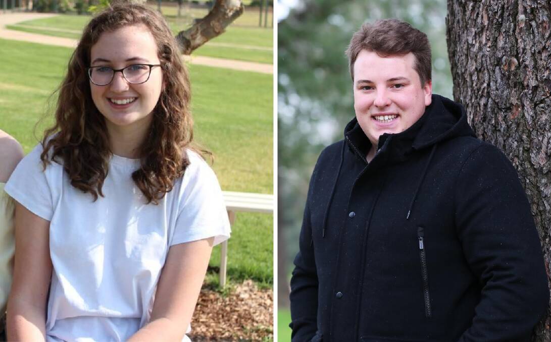 TOP TIPS: Rosalie Lambert (left) and Cain Davey (right) share their advice for surviving the HSC. Pictures: Emma Horn & Emma Hillier