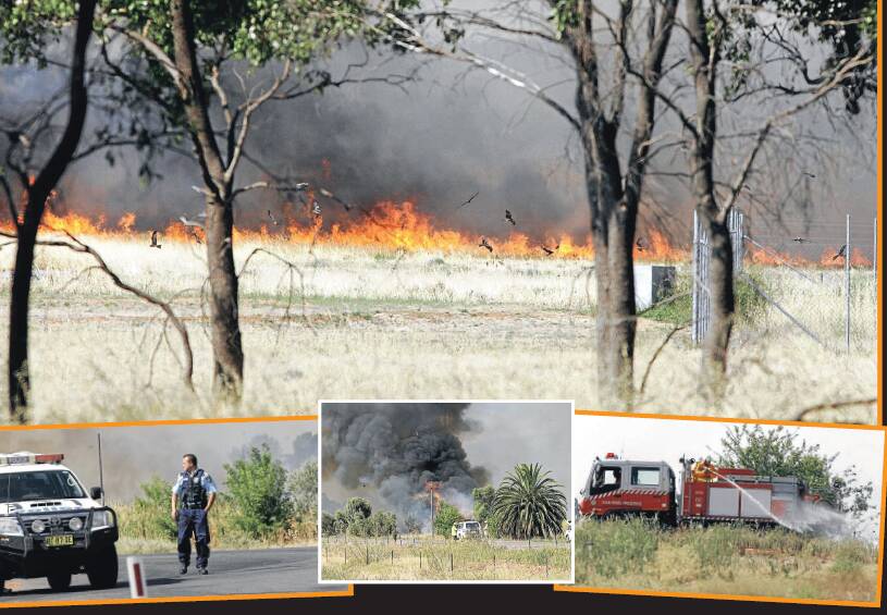 2014: Fire crews dashed to Racecourse Road and the area surrounding Golf Course Estate late Wednesday afternoon after a grass fire took
hold.
