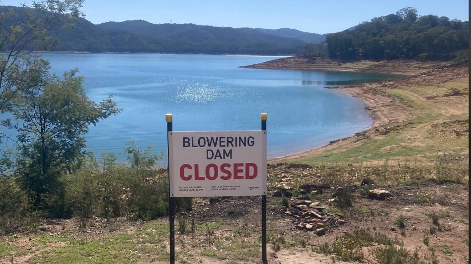 Visitors to Blowering Dam were met with closure signs at the weekend. It has since reopened to the public. Picture supplied