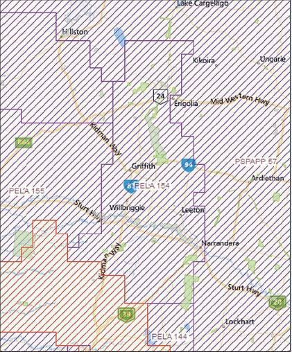 2014: The proposed area for petroleum exploration, which includes Leeton shire. 