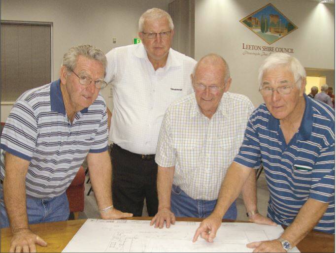 2008: The new Leeton Men’s Shed Committee office bearers (from left) John Johnson (deputy chair),Paul Sheldrick (secretary), Jim Dare (treasurer) and Tom Knagge (deputy chair).