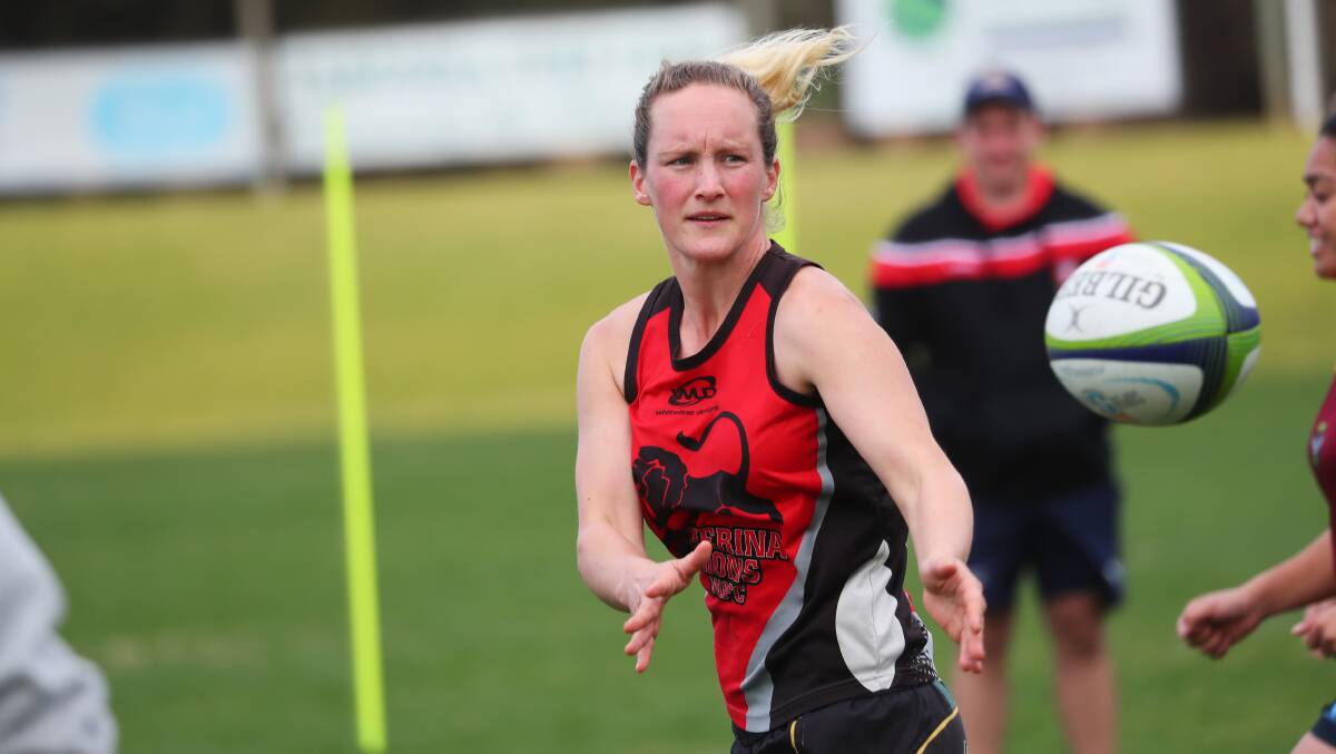 REP NOD: Ally Reid, pictured at Southern Inland's training run on Sunday, has been selected at flanker for Riverina's clash with Newcastle-Hunter on Saturday. Picture: Emma Hillier