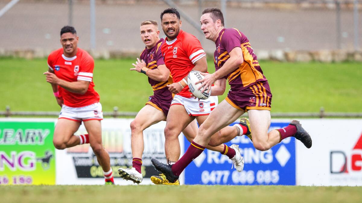 STEPPING IT: Dane O'Hehir was dangerous at the back for Riverina in their 24-16 loss to Illawarra South Coast at Seiffert Oval on Sunday. Picture: Sitthixay Ditthavong