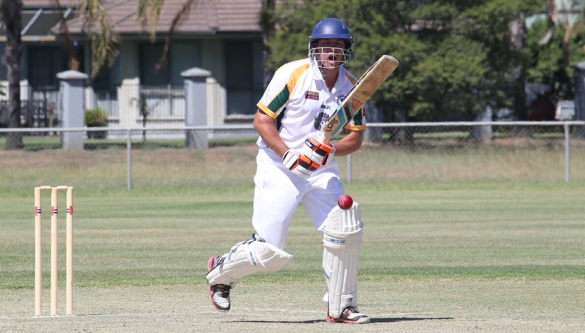 RUNS THERE: Grant Forrest was one of the new faces in the Leeton O'Farrell Cup side who defeated Yass at Mark Taylor Oval on Sunday. Leeton will now face Wagga. Picture: Anthony Stipo