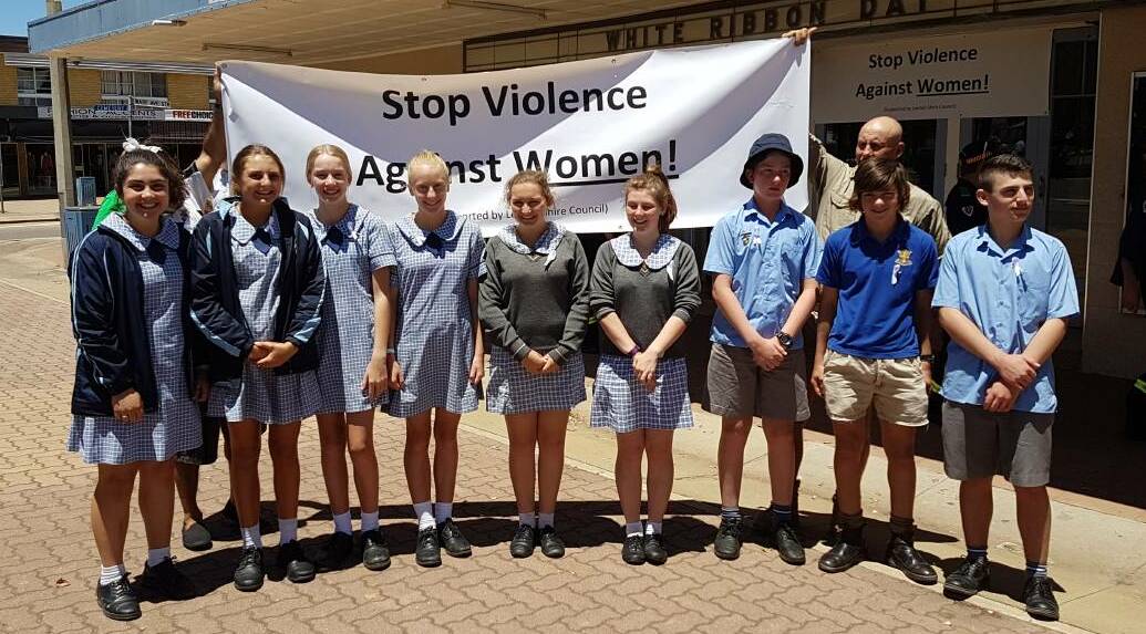 CHARITY: Leeton-based students have long had a positive affiliation with the White Ribbon cause.