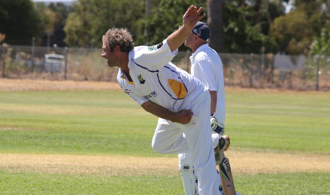 INTO DECIDER: L&D's Matt Robertson helped lift the Ferrets into the B grade grand final with a wicket and 21 runs against Yanco. PHOTO: Anthony Stipo