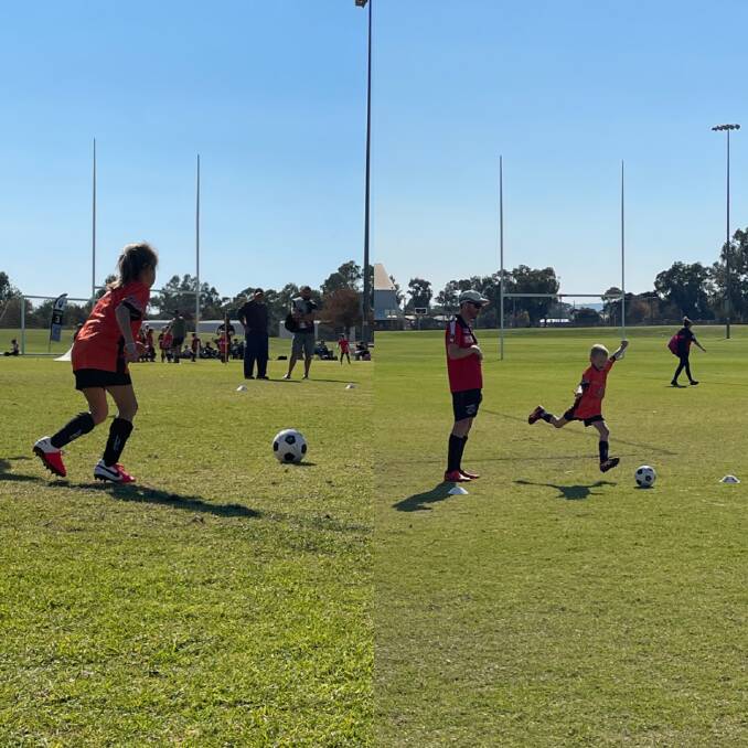 OUT IN FORCE: The juniors once again showed their skills off in a range of drills followed by mini matches on Saturday. PHOTOS: Megan West