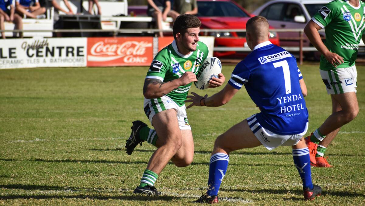 STEPPING UP: Leeton's Beau Routley made his first grade debut last weekend in the Greens win against Yenda. PHOTO: Liam Warren