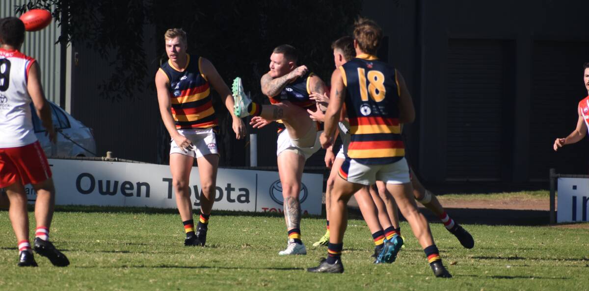 Jade Hodge kicked six goals but it wasn't enough for the Crows in the Western Derby against Griffith. Picture by Liam Warren