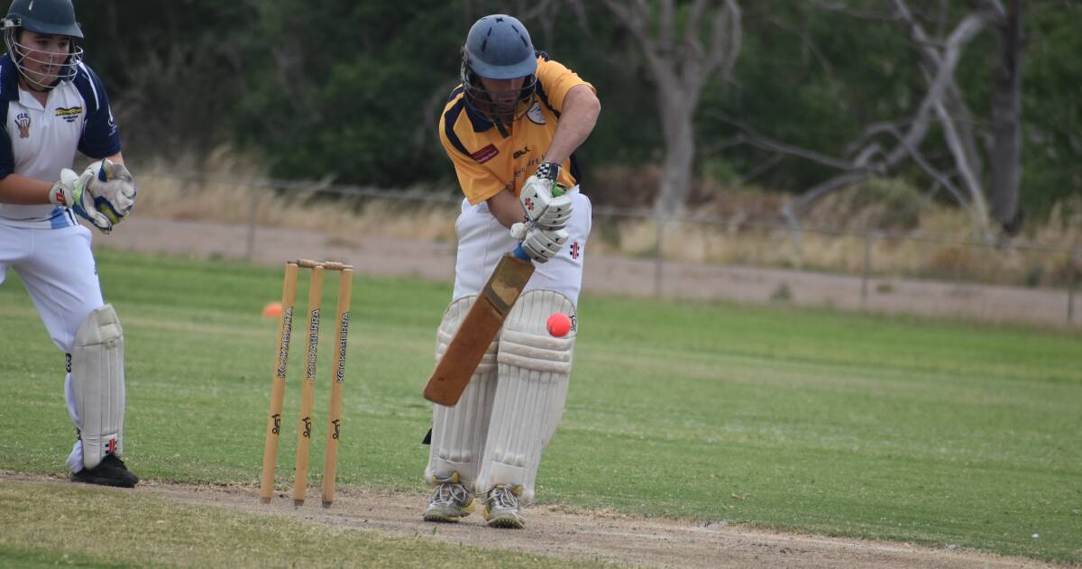UPSET: Anthony Craig scored 34 runs to help Narrandera pick up their first win of the season against LSC Colts. PHOTO: Liam Warren