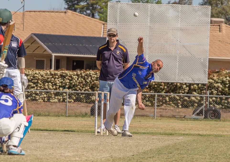 ECONOMICAL: L&D's Sam Alampi finished with figures of 1/11 after three overs against Narrandera. Picture: Leah Shelton