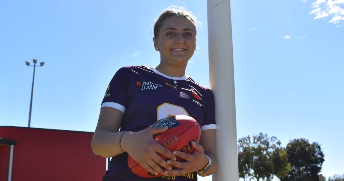 ONE STEP CLOSER: Abby Favell has moved within touching distance of achieveing a primary school dream after selection in the AFLW Combine. PHOTO: Liam Warren