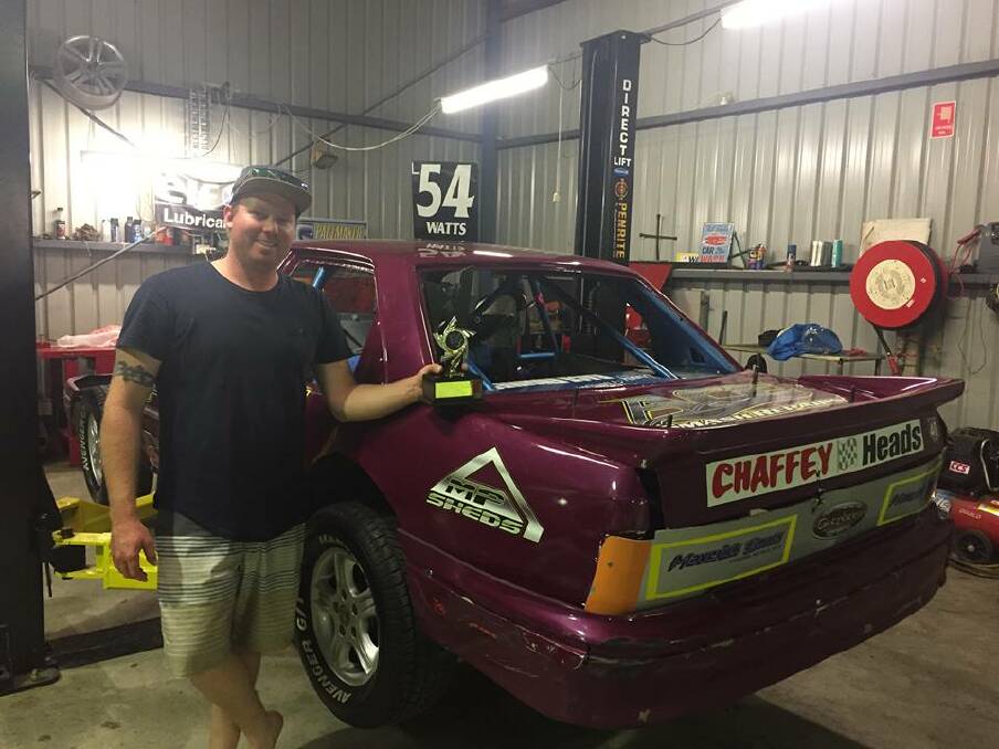 CHAMPION: Mitch Watts took out the Goulburn Ovens Sedan Association race held in Swan Hill recently. PHOTO: Supplied