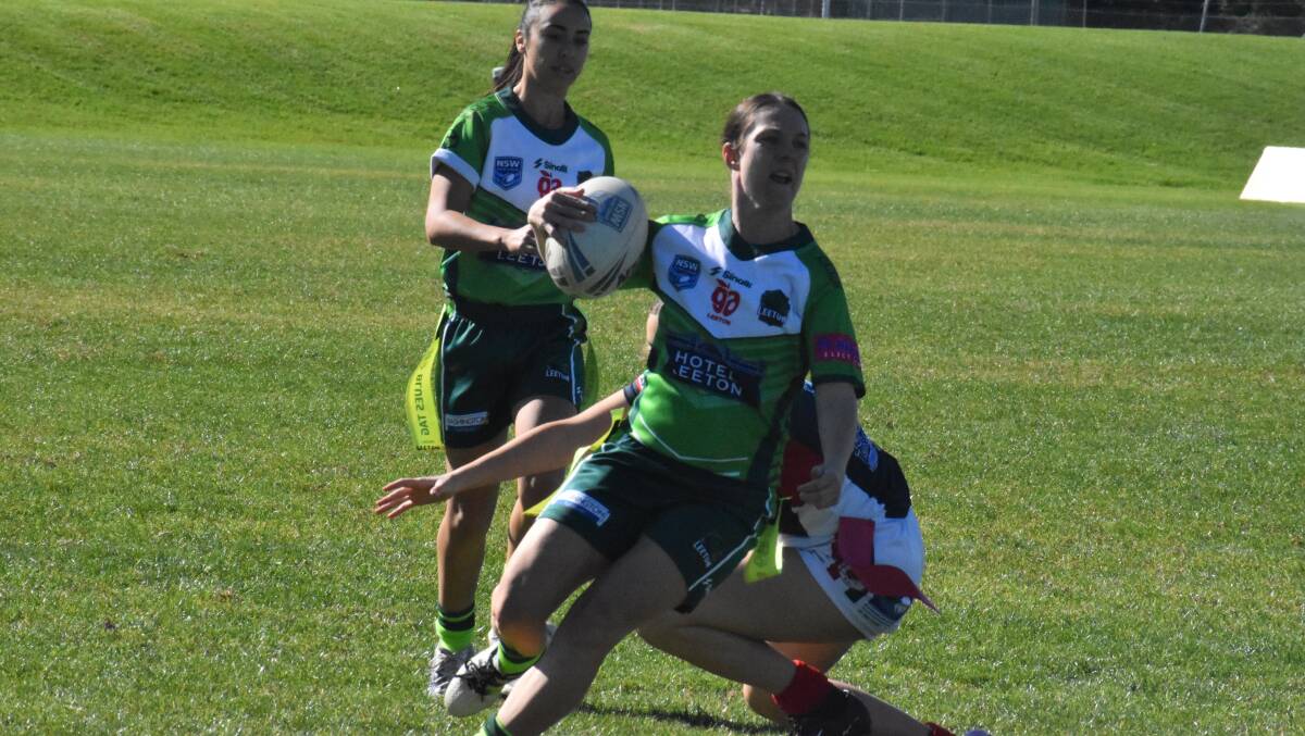 DOUBLE UP: Kate Cooper crossed twice as the Leeton Greens took out the derby against Yanco-Wamoon. PHOTO: Liam Warren