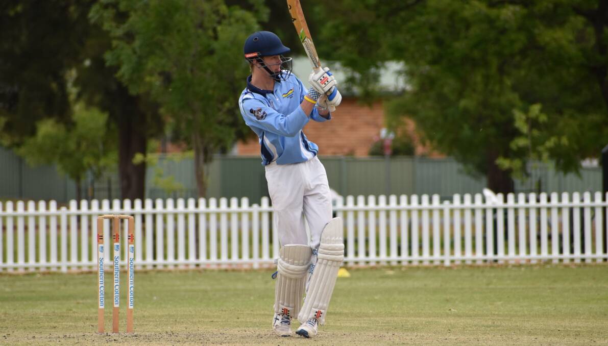DIFFICULT TRIP: Jason Burke top scored for the Leeton side who fell to an 82-run defeat at the hands of Lake Cargelligo. PHOTO: Shaun Paterson