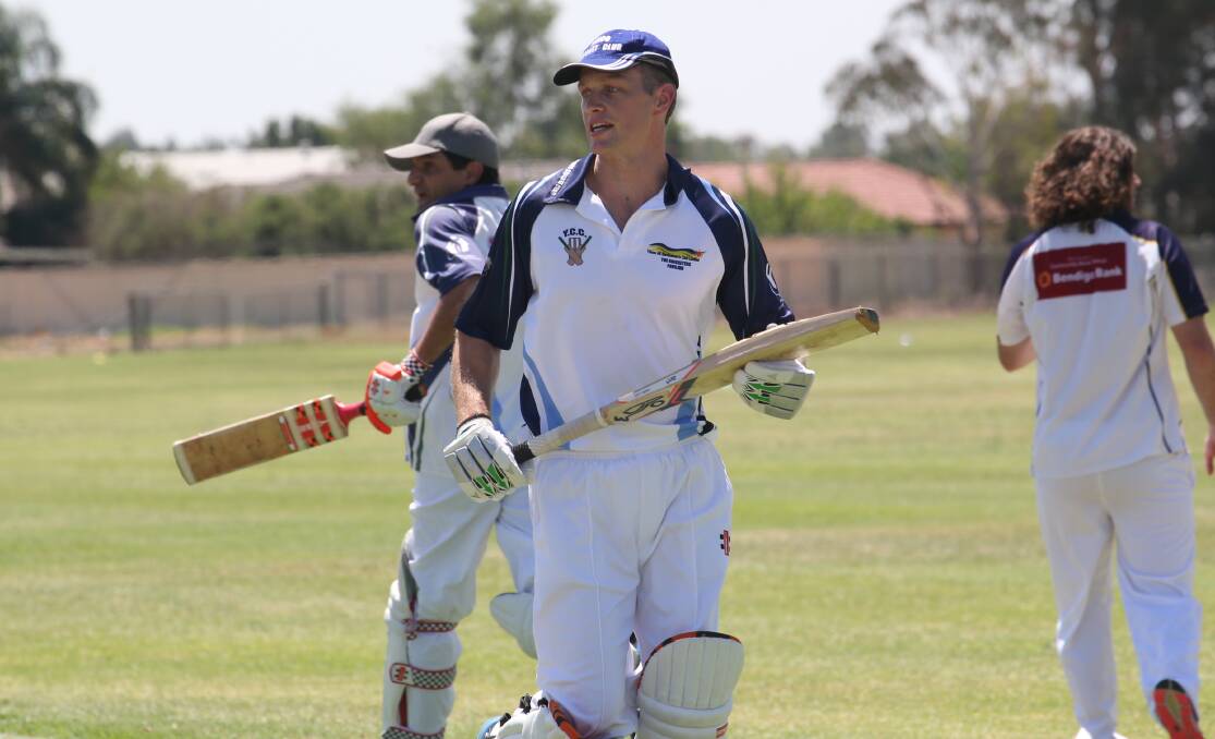 TOUGH DAY OUT: Andrew Kouzan and the Stags will have to go the long way if they want to reach the B grade final after falling to Narrandera in the qualifying final. PHOTO: Anthony Stipo 