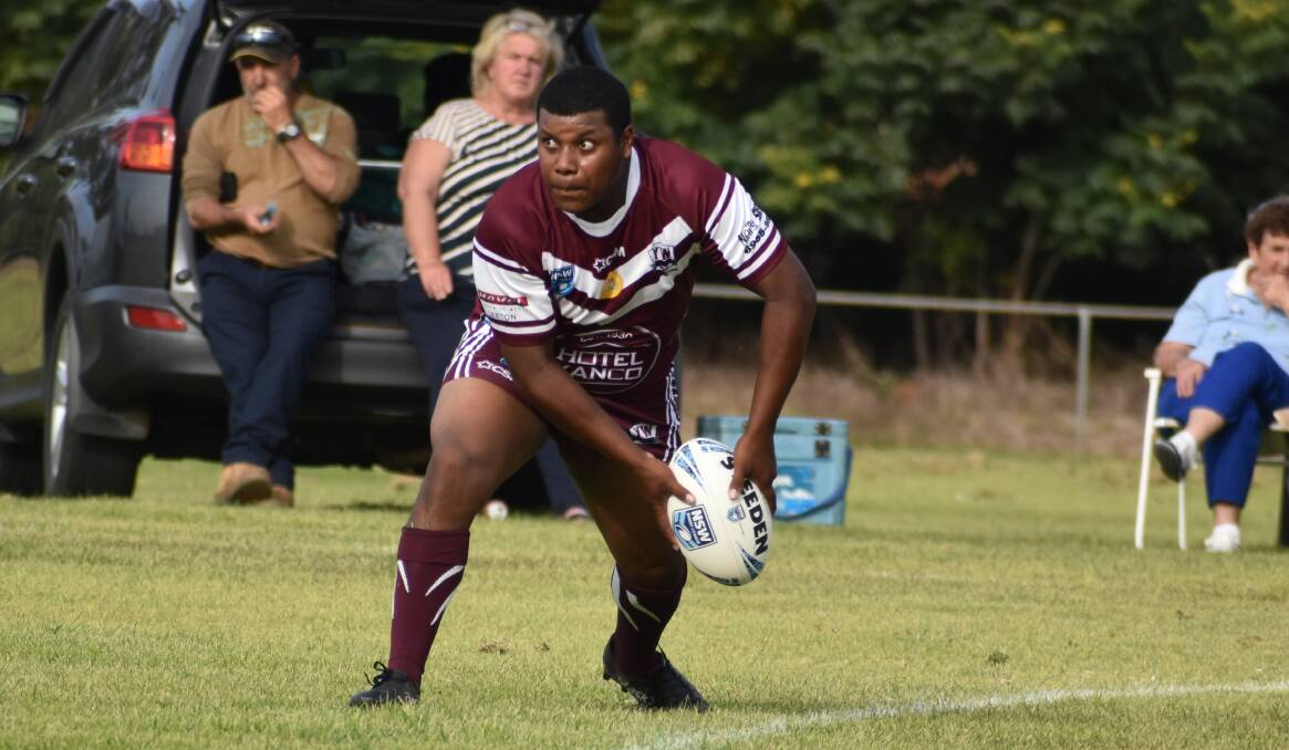 FINE FORM: Elwyn Ravu was one of the strong performers for the Yanco-Wamoon side who picked up their first win of the season against TLU. PHOTO: Liam Warren