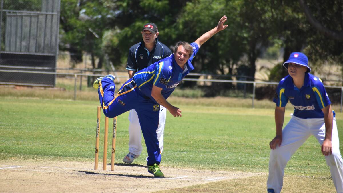 PIN POINT ACCURACY: L&D's Ash Fraser finished with figures of 2/0 off his four overs to help his side take a six-wicket win over Yanco. PHOTO: Liam Warren
